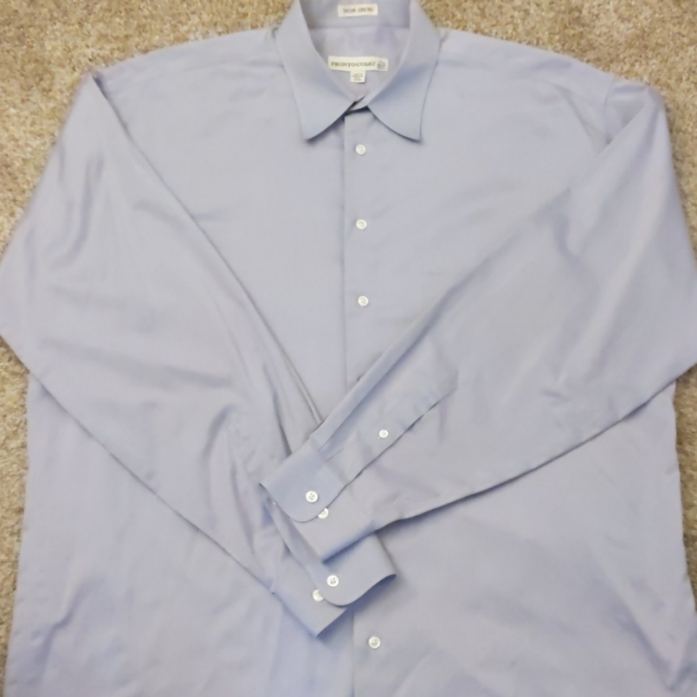 Pronto-Uomo Light Purple Dress Shirt . 17.5 36/37 Tall - Picture 2 of 13